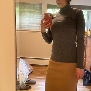 🩶 100% merino wool EUC Woolx soft gray turtleneck